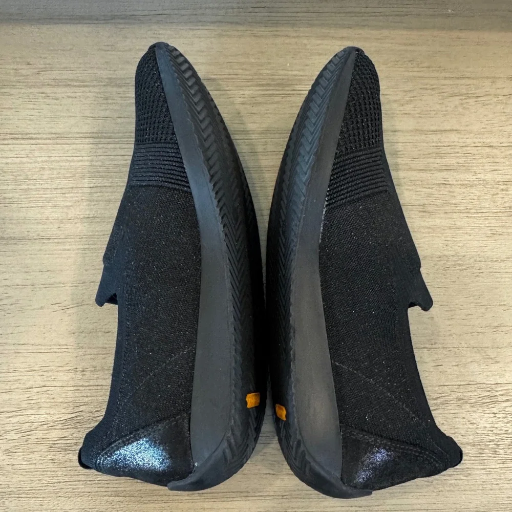 Ara Leena Fusion Women 9.5 UK6 Black Knit Slip On Comfort Sneaker Comfort Casual